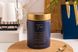 Кругла металева банка, ємність для чаю темно-синя матова із золотою кришкою 11х11х15 см 0204018437 фото 4
