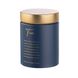 Кругла металева банка, ємність для чаю темно-синя матова із золотою кришкою 11х11х15 см 0204018437 фото 2
